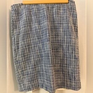 J Crew No. 2 Pencil Skirt Blue Tweed Size 8
